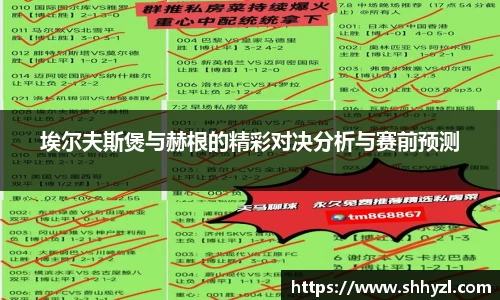 埃尔夫斯煲与赫根的精彩对决分析与赛前预测